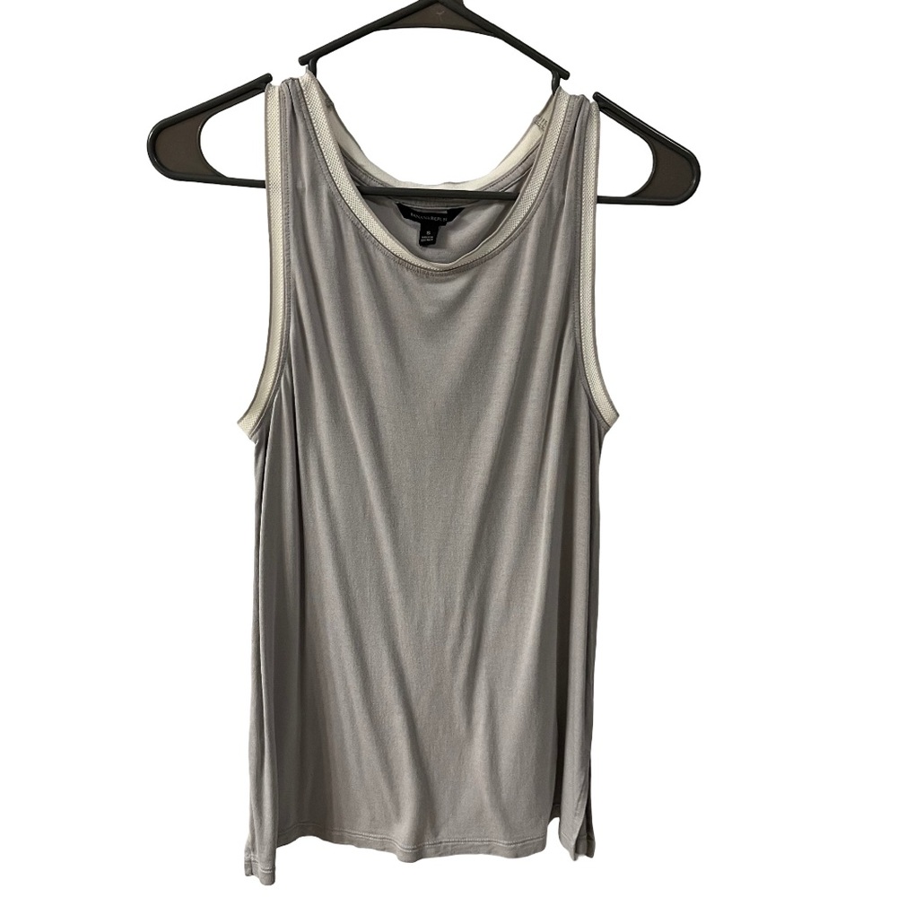 Banana Republic Silver Sleeveless Tunic